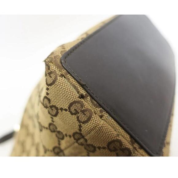 Gucci GG Web Canvas and Leather Tote Brown (GGXX089) - Picture 7 of 13